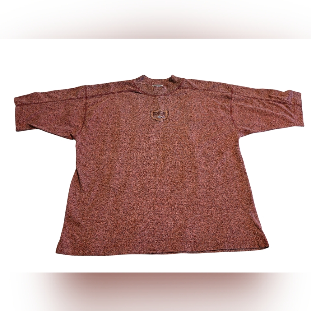 Vintage Bugle Boy Red T Shirt Embroidered Logo Size L 1980s